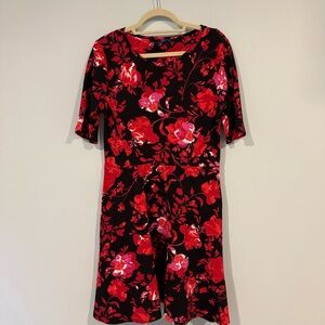 Apt. 9 Red Floral Midi Dress